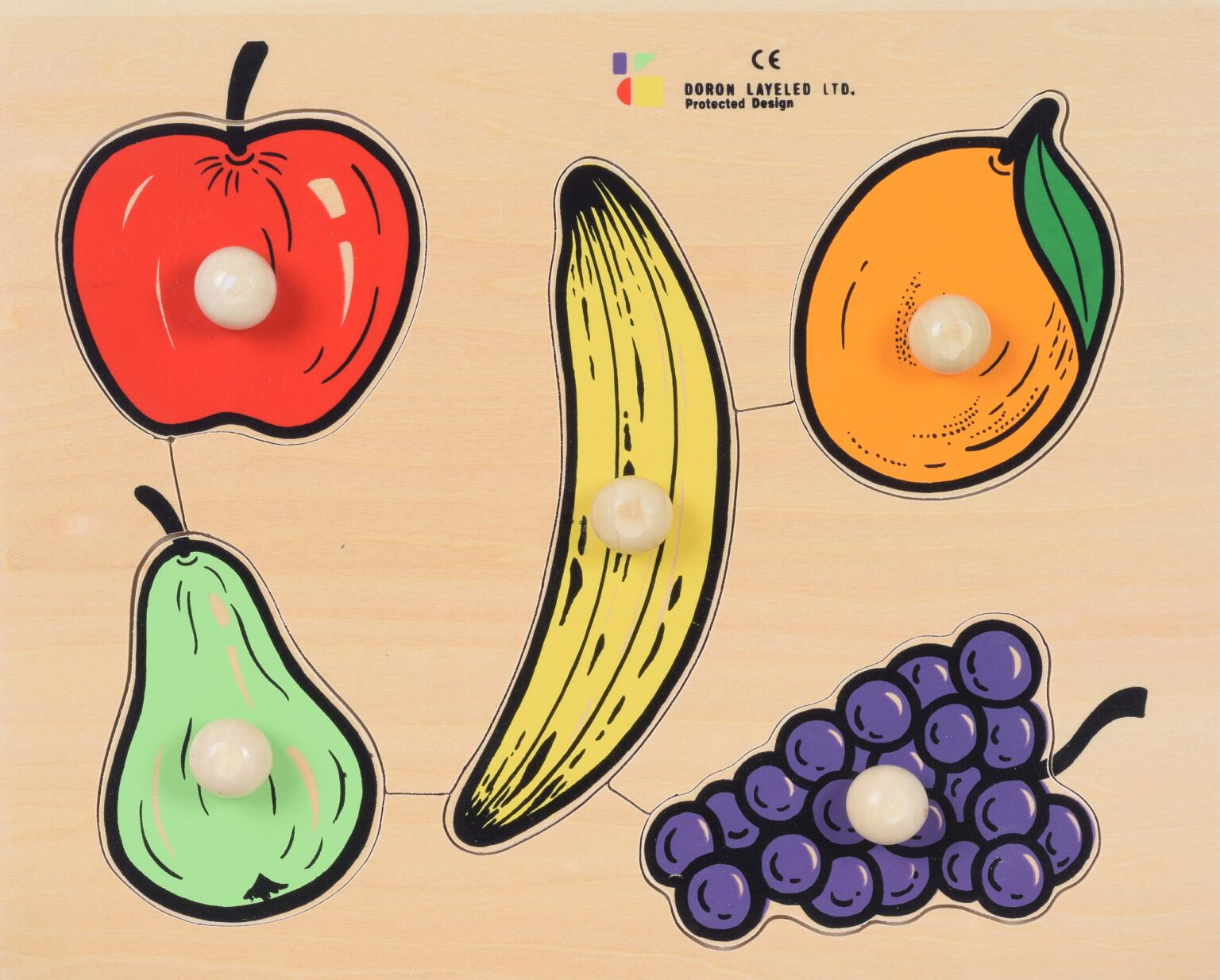 Wooden Knobs Puzzle for 1 3 years Archives DORON LAYELED LTD