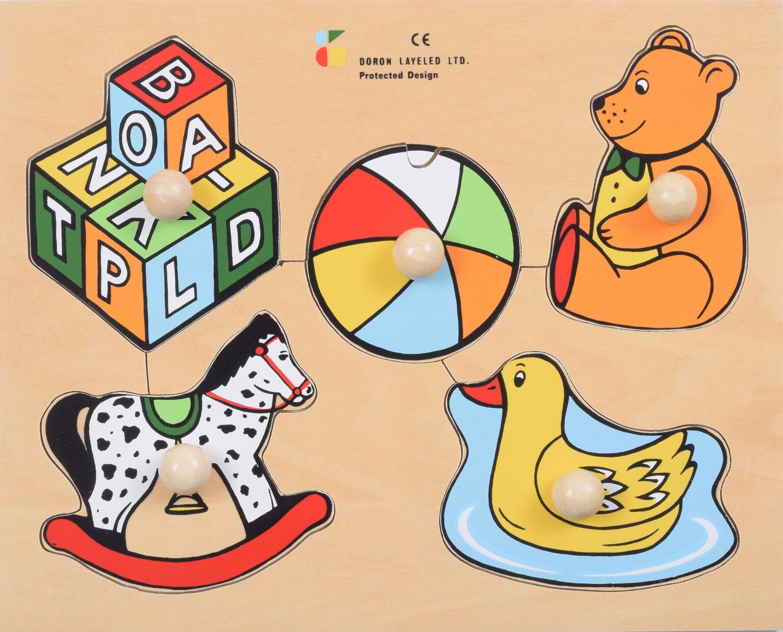 Wooden Knobs Puzzle for 1 3 years Archives DORON LAYELED LTD